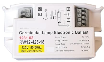 FANNIXI reattore elettronico RW12-425-18 RW12-425-18A BEASUN 120V 230V 14-17W Lampada Ballast elettronici for Lampada GPH287-357T5 TUV16W(230V)