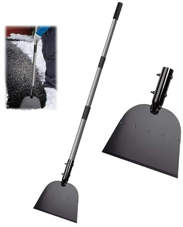Raschietto per la pulizia del giardino, pala piatta da 137,2 cm, raschietto per ghiaccio, pala da neve, tritatutto per passerella, strumento di rimozione del ghiaccio per giardinaggio su strada,