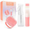 DUAIU Hair Oil Applicator Bottle with Leak-Proof Continuous Spray Bottle (200ml) & Scalp Massager Shampoo Brush for Hair Growth & Scalp Care Set, Hairdressing Tools for Salon & Home Use (3PCS)