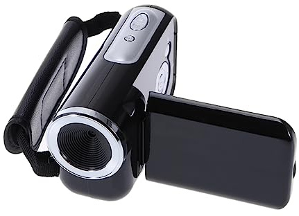 SHINEOFI Videocamera Digitale Portatile Mini Dv Alimentata da 3 Batterie Aaa Schermo Tft da 2 Pollici, Sensore da 5mp, Zoom Digitale 16x, Funzione USB 1.1 e Uscita Tv
