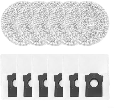 Gettimore Kit de bolsas de polvo de tela de fregona para Cecotec para Conga para X50 para X50 para X-Treme Robot aspiradora paño de microfibra lavable reutilizable