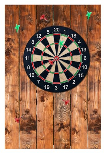 RANJIMA Holzmaserung Dartscheibe Wandschutz, Filz Dartboard-Wandschutz für Dartscheiben Selbstklebend Langlebiger Backboard Wandschutz für Dartscheiben Dart Zubehör für Schutz Dartscheibe Wand