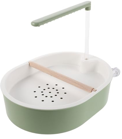 IMIKEYA Automatische Papageienbadewanne mit Wasserzirkulation Und USB-anschluss – Käfig- Und Indoor-badewanne mit Springbrunnen für Wellensittiche, Nymphensittiche, Sittiche Und Unzertrennliche