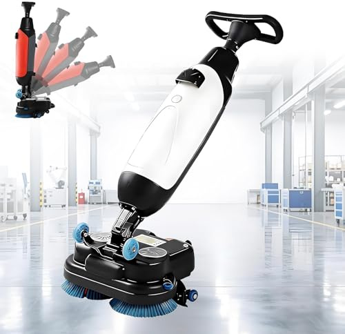 EpyGnom Lucidatrice per Pavimenti Multiuso, Lavasciuga per Pavimenti Professionale, con Doppie Spazzole Girevoli A 360° E Doppi Serbatoi da 4 Litri + 6 Litri, Pulizia Pavimenti Industriali Grey