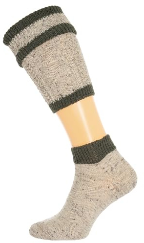 Lusana Herren 2-teiliges Loferl-set Loden Tweed Trachtenstrümpfe