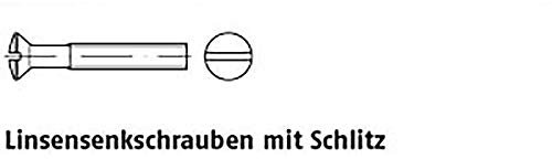 Linsensenkschrauben ISO 2010 Messing M 3 x 8 Ms VE=K 200 Stück