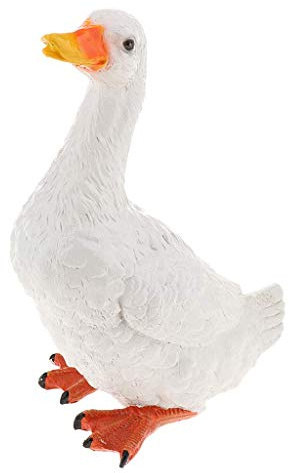 Tubayia Realistische Gans Ente Figur Statue Skulptur Tierfigur Gartenfigur Garten Dekoration (Ente)