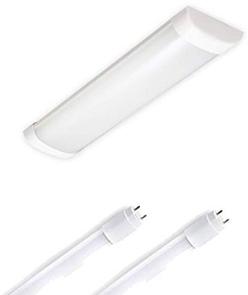 ELG Leuchten Aufbauleuchte Feuchtraumleuchte LED 60cm 2-flammig inkl. 2x7W LED 3000K Warmweiss 2x990lm Werkstattleuchte Arbeitsleuchte Werkstattlampe 2-seitig-gesockelt (3000k-os)