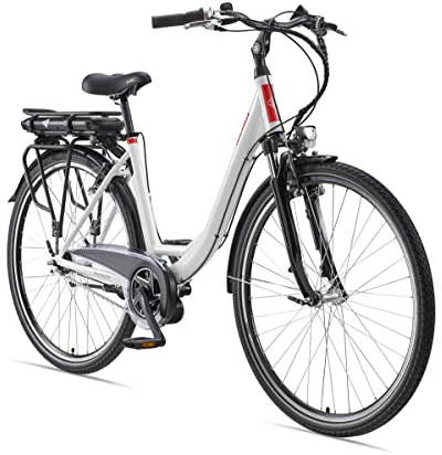 TELEFUNKEN City E-Bike 28 Zoll Pedelec mit 80Nm Mittelmotor und LCD-Display
