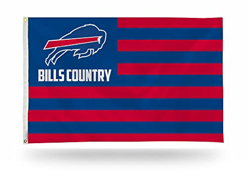 NFL Rico Industries Buffalo Bills Country 3' x 5' Banner Flag 3' x 5' Banner Flag Single Sided - Indoor or Outdoor - Home Décor