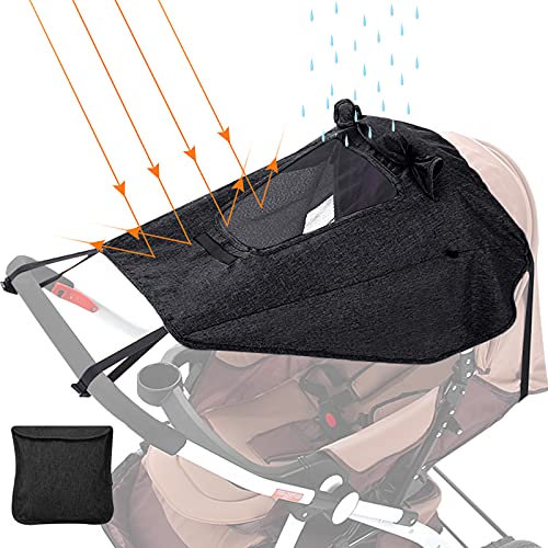GeeRic Sonnensegel Kinderwagen mit UV Schutz 50+ Universal Staubdicht/Winddicht Sonnendach für Kinderwagen und Buggy