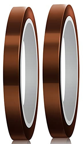 LUTER 2 rotoli ad alta temperatura sublimazione nastro resistente al calore nastro termico per stampa sublimazione trasferimento calore isolamento saldatura ad onda (15 mm x 33 m, falva)