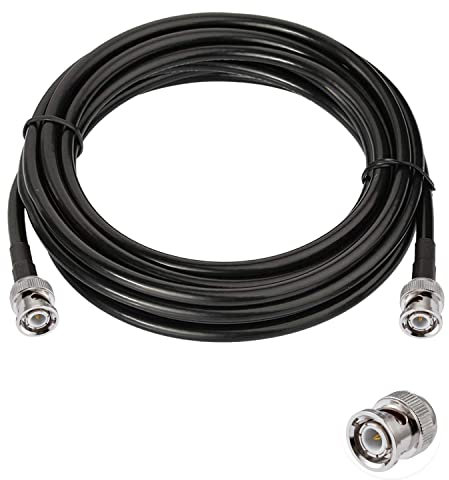Vecys BNC Kabel50 Ohm BNC Männlicher auf Männlicher RG58 HF-Koaxial-Pigtail-Jumper Kabel 16.4ft/5m für HF-Antennen Amateurfunk Handgerät