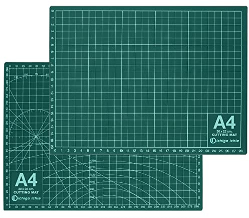 Tagliere A4, doppio lato, con base di taglio auto-controllante, tappetino da taglio per patchwork, idea per cucito e artigianato (30 x 22 cm)