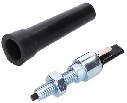 BestPrice Bremslichtschalter/Bremslichttaster M6 für Simson S50, S51, S53, S70, S83, SR50, SR80 - Schwarz, 4-Wege, Drucktaste, MANUELL, IP54 | M6x0,8 Gewinde, geschraubt statt gesteckt kompatibel mit Simson Schwalbe KR 51/1F 50 3-Gang Fuß Baujahr 1968-1980