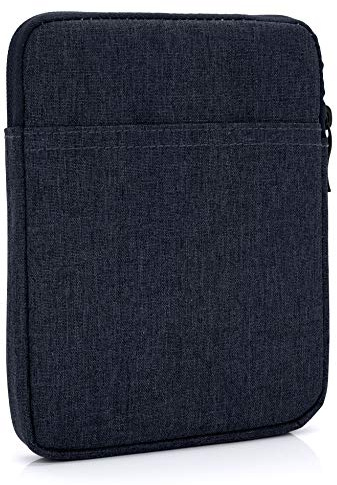 MyGadget Nylon Sleeve Hülle für Tablet bis 6,8 Zoll [ 18 x 13,5 cm ] - Schutzhülle Tasche z.B. Kindle Paperwhite | Tolino Vision 1-4 | Shine 1-3 - Dunkel Blau