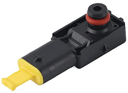 BOROCO Car Pressure Sensor,Black Car Brake Booster Pressure Sensor 5Q0 906 207 Replacement for A1 A3 A5 A6 A7 A8 Q2