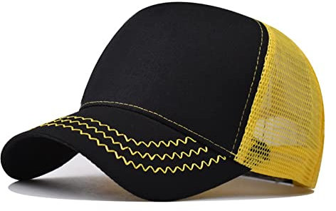Baseball Cap Damen Basecap Kappe Herren Unisex Mütze Hut Baseballkappe Stilvolle Kappe Mit Mesh-Atmungsaktiven Hip-Hop-N Für Frauen Menhat Blank Mesh Hat Farbe Patchwork- Täglich 56-6
