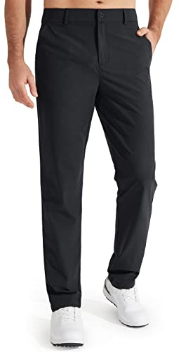 Libin Mens Golf Pants 32 Regular Fit Dress Pant Black 38W x 32L