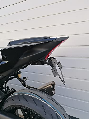 Kennzeichenhalter für Yamaha R7 ab2022 Kennzeichenträger GroFaTec EVO YZF-R7 Twin Racer yzfr7 Nummernschild Träger Halter kurzes Heck Heckumbau Porta Targa