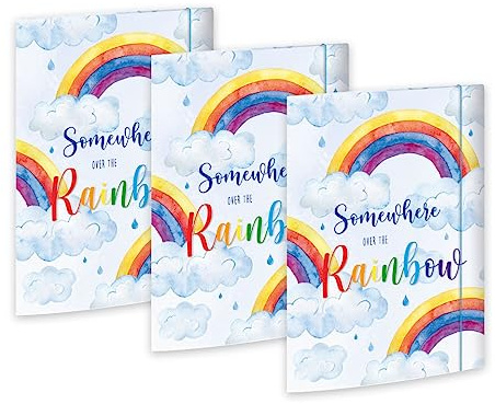RNK 46331-3 – Samlarmapp Over the Rainbow 240 x 330 mm, 3 stycken, DIN A4, med elastisk stängning