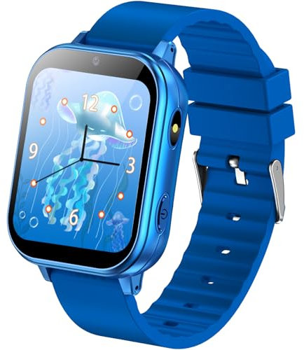 PTHTECHUS Smartwatch Educativo per Bambini 3-12 Anni – Orologio Intelligente con Fotocamera, Lettore MP3, 20+ Giochi Didattici, Tracciamento Abitudini – Cadeau Sicuro