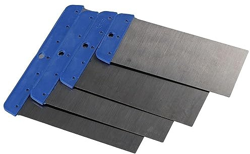 Urjumpea 4-Piece Stainless Steel Spackle Putty Multipurpose Use Knives Metal Scraper for Wall Decoration Hand Tools