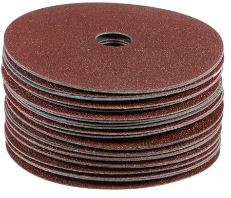 sourcing map 25pcs 100 Grit Aluminum Oxide Resin Fiber Discs 4-1/2x7/8 Metal Sanding Grinding Discs for Angle Grinding Machine Polishing and Grinding Metals, Wood, and Fiberglass