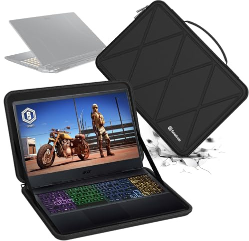 Smatree Hårt EVA-skyddande fodral kompatibelt med 15,6 tum Acer Nitro 5 Gaming bärbar dator slimmat och stötsäkert fodral laptopväska (X8306)
