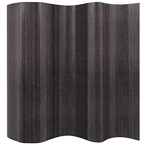 Gecheer Paravento - Divisorio in bambù, 250 x 195 cm, 250 x 165 cm, colore: grigio