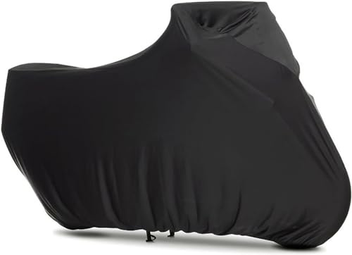 BIHEE Indoor Motorcycle Cover Soft Stretch Motorbike Cover Dustproof Indoor Cover for Universal Motorcycle Motorbike, Black, 295x109X140 cm, XXXL