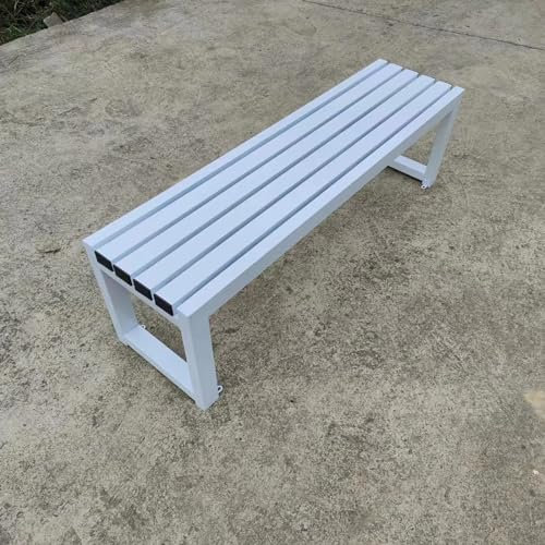 TUPAFJU Parkbank,metallbank,gartenbank,gartenbank Metall,Gartenbank aus Metall, gartenbank Metall,weiße Bank (Color : White, Size : 100cm)
