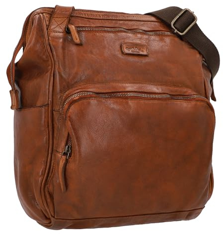 Gusti Leder Wickelrucksack Carina - Leder Wickeltasche mit Wickelauflage & Organizer Fächern - Lederrucksack Damen & Herren - Kinderwagen Organizer & Reisetasche