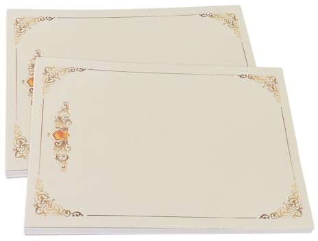 VILLCASE 100blätter Urkundenpapier Für Zertifikate Leere Honorurkunden Für Auszeichnungen Und Ehrungen Für Und Hochwertiges Papier Für Gestaltung