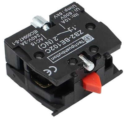 UMXJEXU 1 pieza Interruptor pulsador Xb2 Zb2be102c (NC) Bloque de contacto Zb2-be101c (NO)(ZB2-BE102C NC)