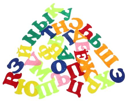 Schulanfang Deko Alphabet Aufkleber aus Filz für Kinderzimmer und Schule | Russisches Alphabet, Lernhilfe für Vorschule und Kindergarten, 1 Satz Wanddeko aus Filzvlies