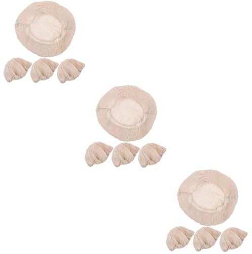 Cabilock 3 Juegos Cubierta De Tela para Cesta De Pan Forro De La Cesta para Hornear Cesta De Pan para Hornear Tela Canasta De Tela Suministros para Hornear Sabana De Algodon 4 Uds * 3