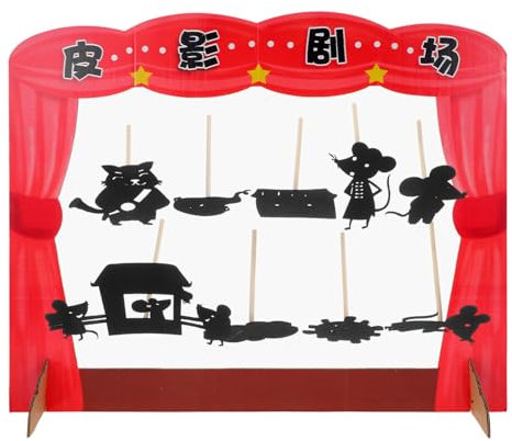 PHENOFICE Schattenspielspielzeug Diy Kit Für Kinder Lernspielzeug Mit Traditionellen Chinesischen Puppenspiel-werkzeugen Und Zubehör Für Sensorisches Spielen Sortierte Farbe