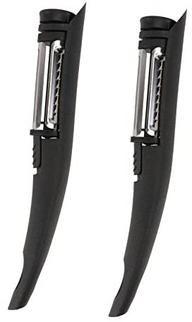 GRIRIW 2piezas Rallador De Cuchillo Para Pelar Pelador Manual De Herramienta Para Pelar Frutas De Acero Inoxidable Para Cocina y Picnics