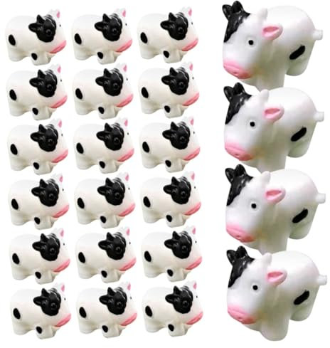 HEMOTON 24piezas Figuras De Vaca Miniatura Decoración De Ligera Estatuillas Modernas