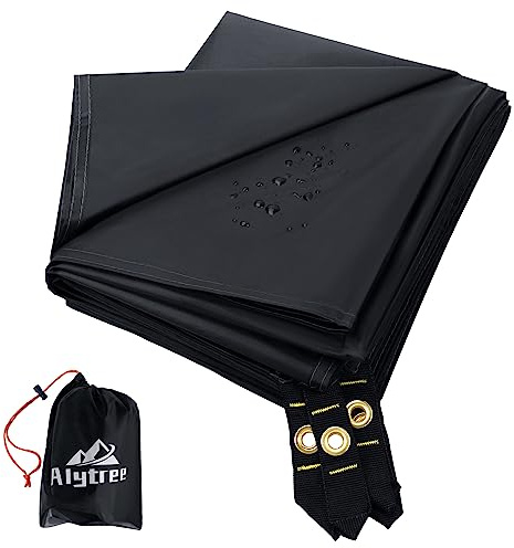 Alyoen Camping Tarp Tent Footprint, Ground Sheet for Camping, Multi-Purpose Waterproof, Camping Essentials, Tent Carpet & Mat, Tarpaulin for Hiking, Backpacking and Beach Use, 219cm x 150cm