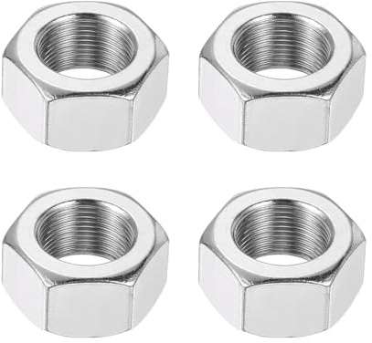 sourcing map Sechskantmuttern, M16 x 1 mm, 304 Edelstahl, metrisches Feingewinde, Sechskant-Sicherungsmuttern, 24 mm Breite, 13 mm Höhe, für Maschinen, Automobil, Industrie, 4 Stück