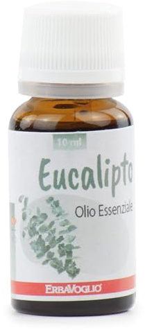 Erbavoglio Olio Essenziale di Eucalipto - 10 ml - Convenzionale - Balsamico e purificante, per vie respiratorie, ideale per l'inverno, con eucalyptus globulus oil.
