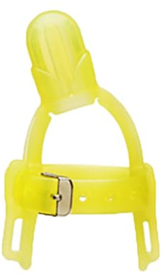 PROTEZIONE PER POLLICE REGOLABILE IN SILICONE DA SUCCHIARE MORSEGGIANTE NEONATO BAMBINO GIALLO TRASPARENTE (Gialla)