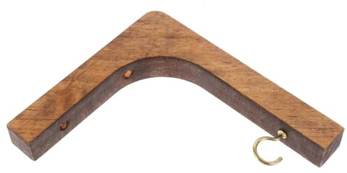 Outanaya Gancho de Madera para Plantas de Interior y Exterior, Soporte Colgante de Pared 2 Unidades en Color Nogal Pino, Colgador Resistente para Macetas y Jardineras, Adecuado