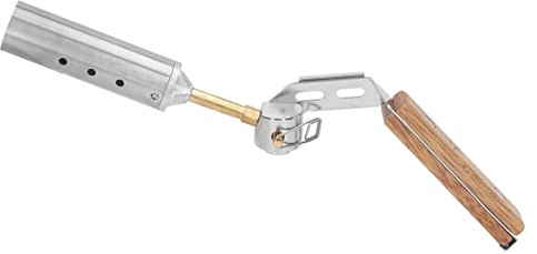 DAN&DRE 4000Kaclh Flamethrower with Cut Wooden Handle, 1300 Degree Celsius Central Mystical/Fantasy Temperature, Foldable Portable Brass Preheating Tube, For Searing, Roasting, Igniting
