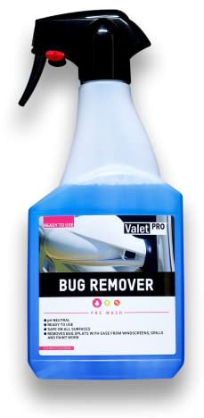 ValetPRO - Rimuovi insetti – Bug Remover 0,5 litri – pH neutro pronto all'uso, sicuro su tutte le superfici, facile rimozione di insetti sul parabrezza, griglia del radiatore e vernice