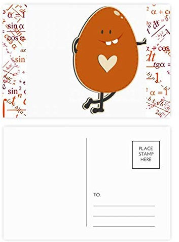 Ostern Religion Festival Brown Egg Formula Postkarten-Set, Danksagungskarte, Mailing Seite, 20 Stück