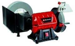 Einhell Touret d’affûtage TC-WD 200/150 (250 W, pare-étincelles) Livré avec meule à gros grains et meule à eau