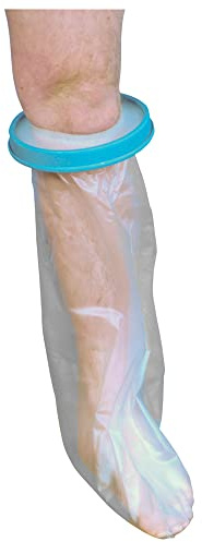 Wasserdichter Gips- und Verbandschutz – Erwachsene kurzes Bein – bequemer Anziehschutz – wiederverwendbar – nicht zum Schwimmen geeignet – Badezimmerwaschhilfe